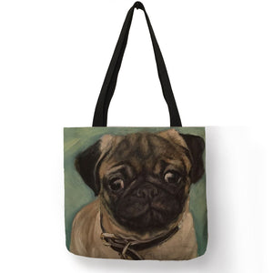 Pug Love Reusable Shopping Bags