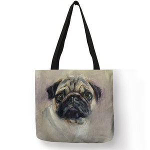 Pug Love Reusable Shopping Bags