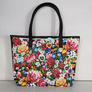 Genuine Leather Rose Garden Party Tote
