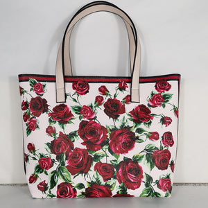 Genuine Leather Rose Garden Party Tote