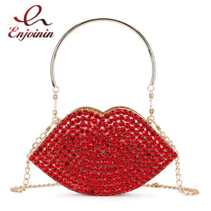 Lips Poppin' Crystal Bag