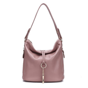 Casual Closure Small Leather Bag